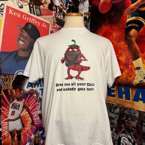 Vintage 90s Chili Pepper Graphic Humor Screen Stars Single Stitch  T Shirt Sz XL